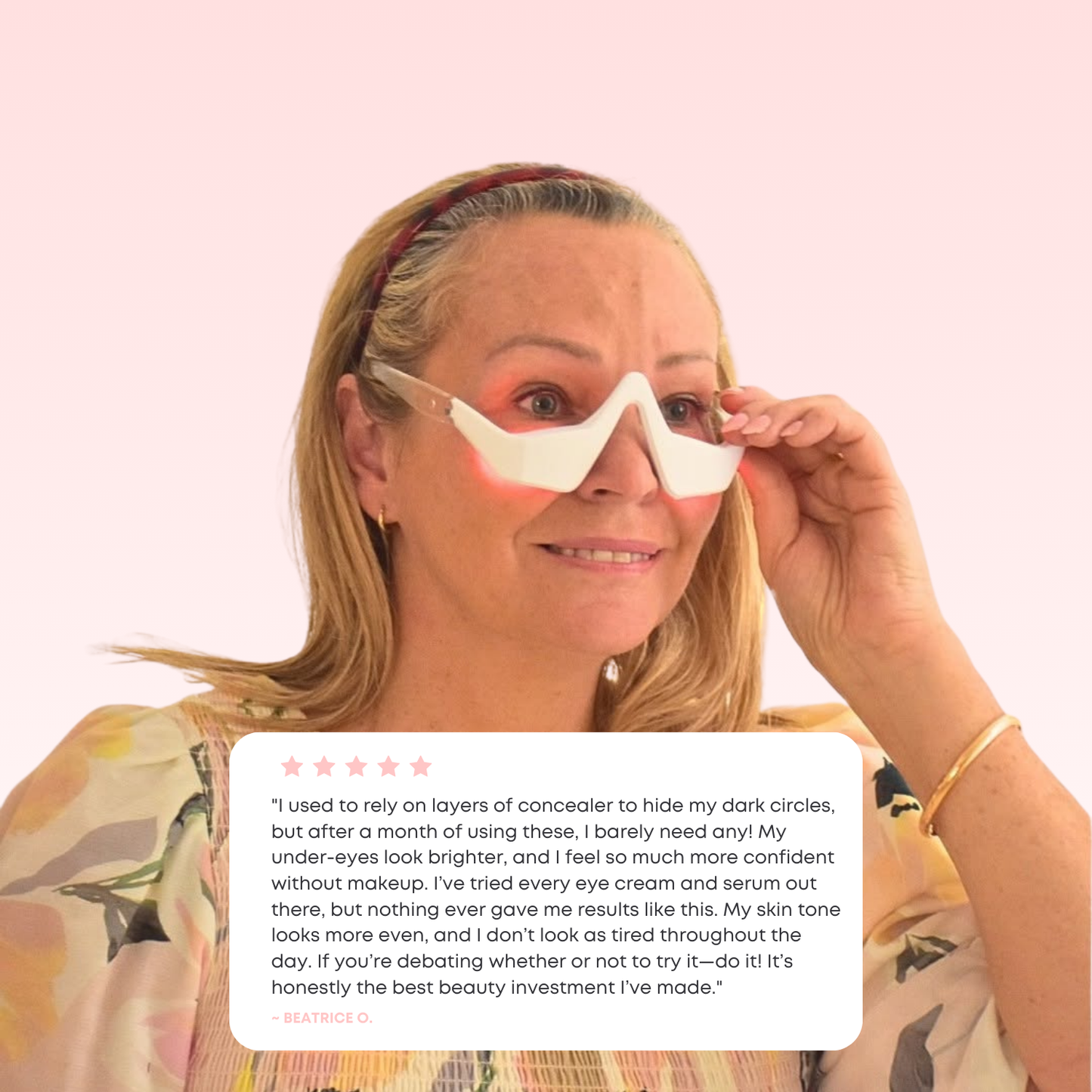 Lux Cove Red Light Under-Eye Glasses