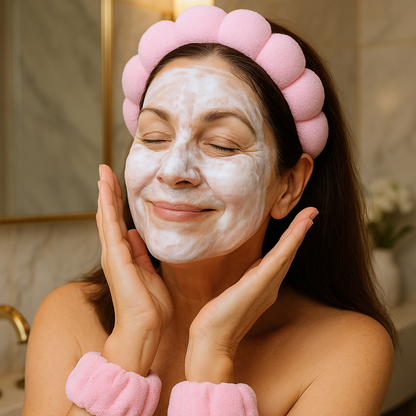 Lux Cove Luxury Cloud Headband & Wristband Set